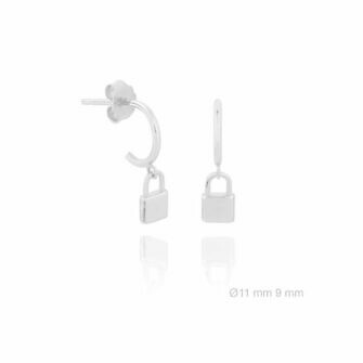 Aros con Candados Pont D'amour París plata de ley