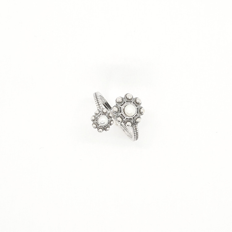 Anillo botón charro combinado con perlas - Imagen 4