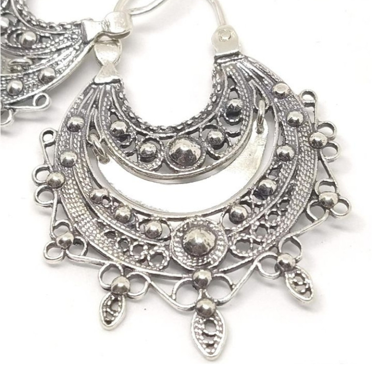 Pendientes aro filigrana Luz de Sol y Luna - Imagen 7