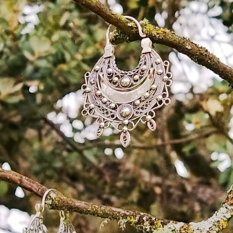 Pendientes aro filigrana Luz de Sol y Luna - Imagen 8