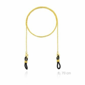Cadena de eslabones de acero con chapado en oro para Mascarilla o Gafas