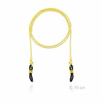 Cadena de bolas de acero con chapado en oro para Mascarilla o Gafas