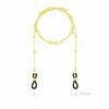 Cadena de eslabones y bolas de acero con chapado en oro para Mascarilla o Gafas