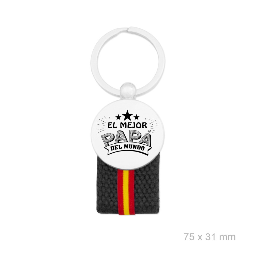 Llavero el mejor papá del mundo bandera