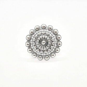 Anillo charro plata XXL sortija anillo de Salamanca de botón charro de grandes dimensiones