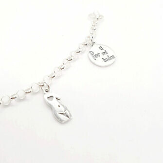 Pulsera contra el cáncer de mama por ti por mi por todas pulsera en plata lucha contra el cancer de mama 5