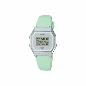 Nuevo Casio Vintage con correa turquesa de piel tamaño medio