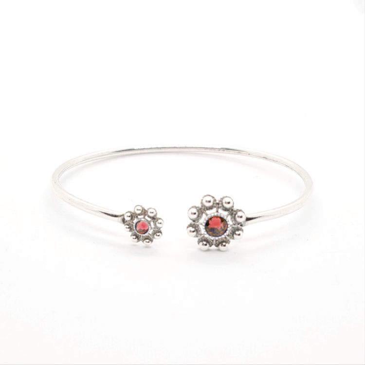 Brazalete tubo dos botones charros (mixtos) cristal color - Imagen 7