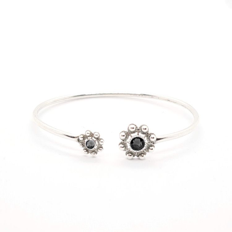 Brazalete tubo dos botones charros (mixtos) cristal color - Imagen 5