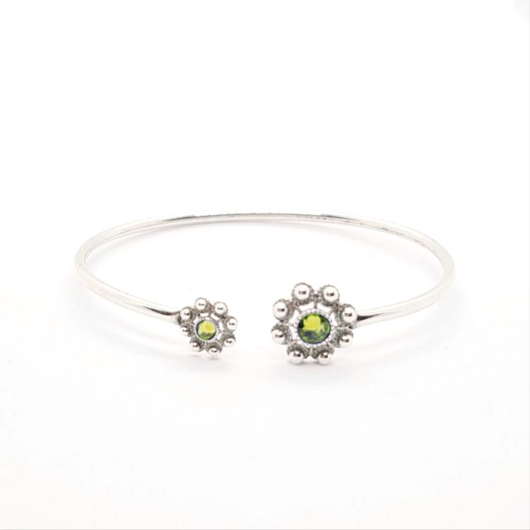 Brazalete tubo dos botones charros (mixtos) cristal color - Imagen 9