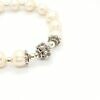 Pulsera Charra piedra natural Perla Blanca y dos bolas charras