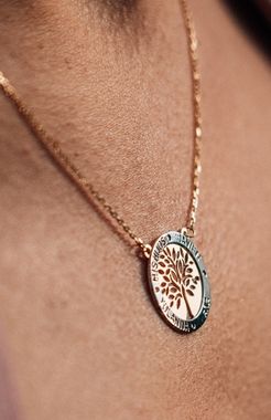 Gargantilla nombre personalizado collar nombre colgante nombre personalizado joyas personalizadas portada árbol de la vida familia