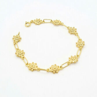 Pulsera de Salamanca en oro pulsera charra oro de filigrana botón charro