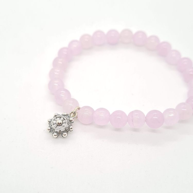 Pulsera charra niña bolas color pulsera botón charro de Salamanca con cuentas de color lila