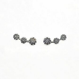 Pendientes trepadores botón charro tres botones charros pendientes trepador Salamanca filigrana charra pendentes charros Salamanca