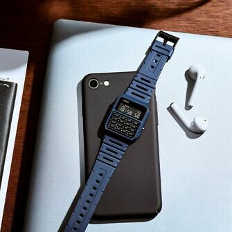 Reloj Casio Calculadora Azul correa de resina casio vintage azul casio retro calculadora azul CA-53WF-2B airpods