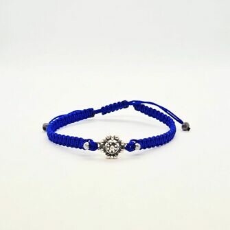 Pulsera Hilo Botón Charro Pequeño pulsera charra macramé Salamanca Azul Marino