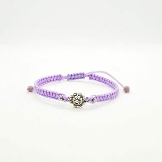 Pulsera Hilo Botón Charro Pequeño pulsera charra macramé Salamanca Lila