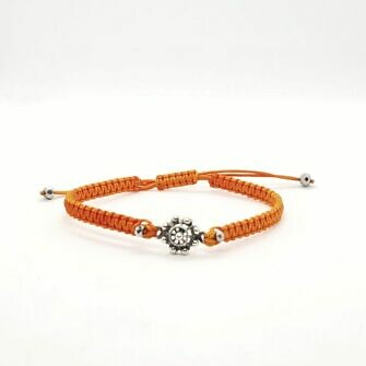 Pulsera Hilo Botón Charro Pequeño pulsera charra macramé Salamanca Naranja