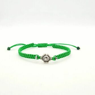 Pulsera Hilo Botón Charro Pequeño pulsera charra macramé Salamanca Verde