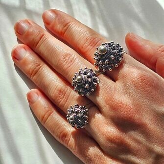 Anillo Charro Levante Filigrana Sortija Charra bolas e hilos Salamanca Anillo original tres tamaños