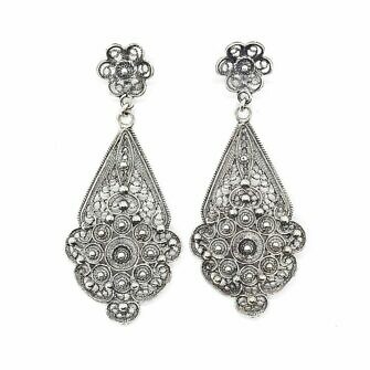 Pendientes Largos "La Malhablada" Pendientes filigrana antiguos