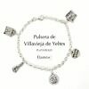 Pulsera Villavieja de Yeltes en plata de ley abalorios representativos del pueblo