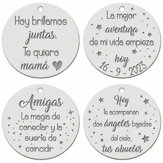 Medalla Ramo de Novia Personalizada plata de ley chapa día más feliz casamiento marido y mujer familia pedacito de cielo