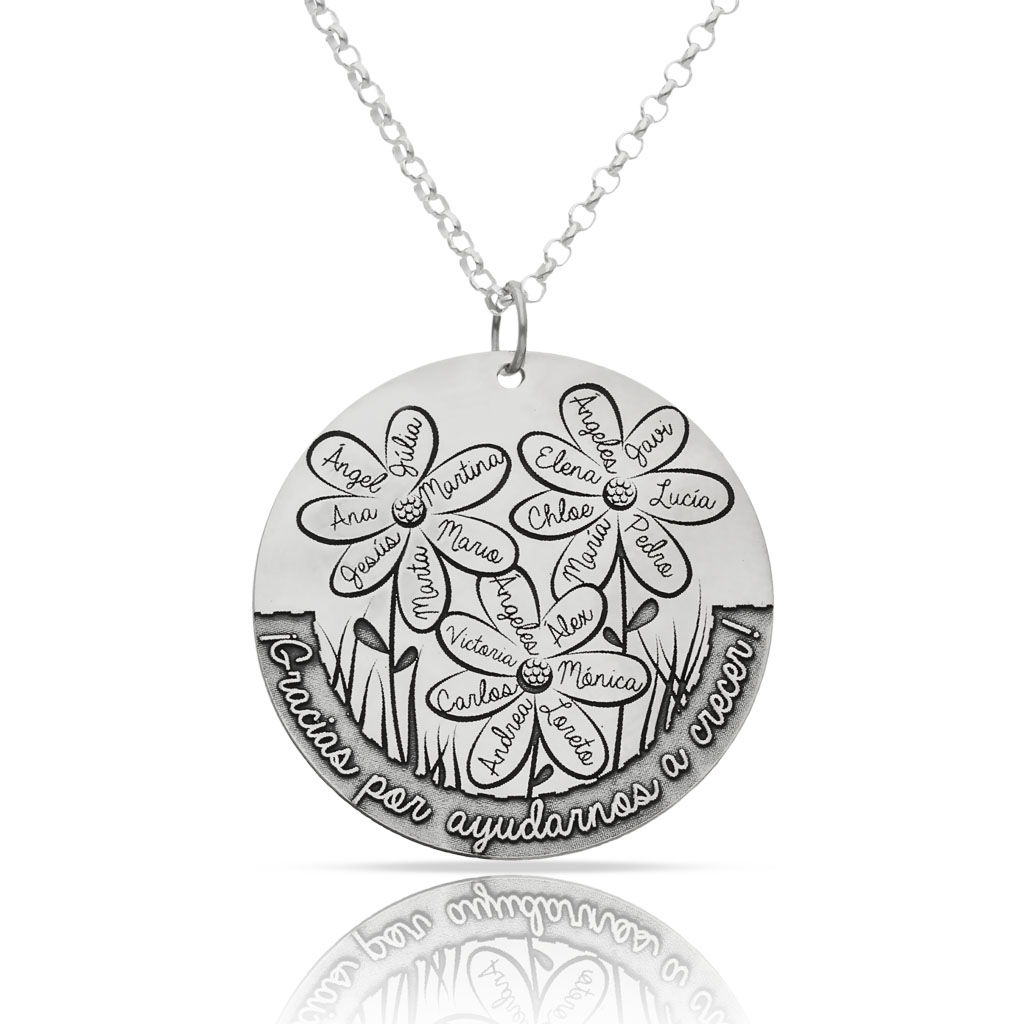 Gargantilla Profe Flores Nombres AG2109