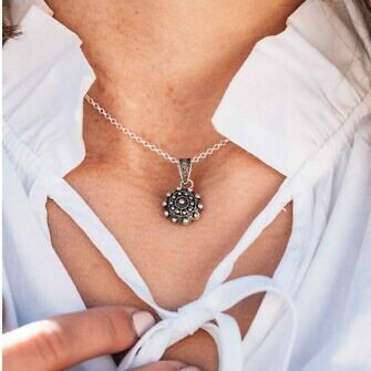 Colgante Charro Plata Clásico Botón charro de Salamanca plata de leyasa de filigrana charra tradición salmantina