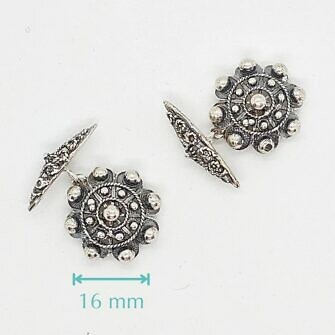 Gemelos Botón Charro medianos Salamanca 16 mm medida