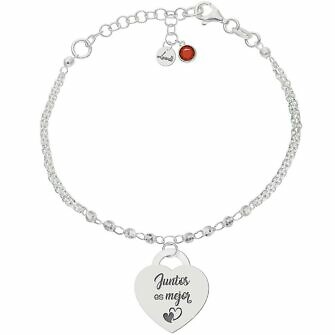Pulsera Corazón Juntos es mejor Personalizable Frase Sorprende este San Valentín con Joyas Personalizadas