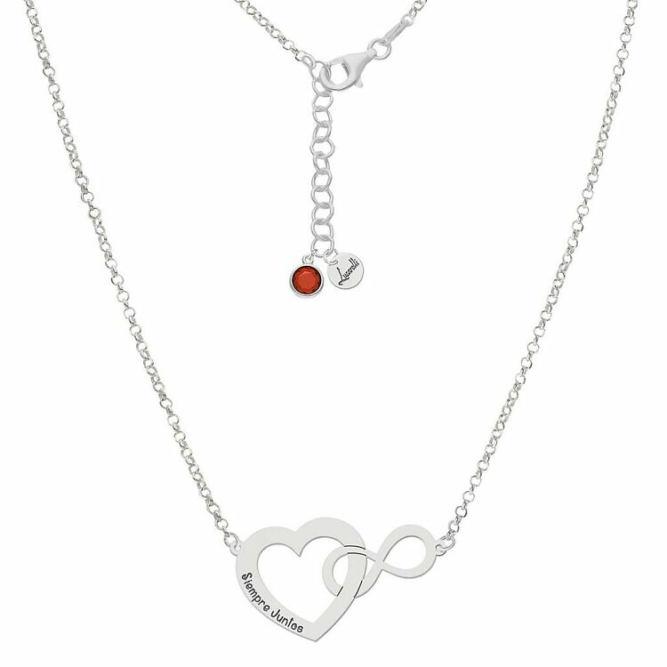 Gargantilla Infinito y Corazón entrelazados Personalizado San Valentín Nombres Sorprende este San Valentín con Joyas Personalizadas