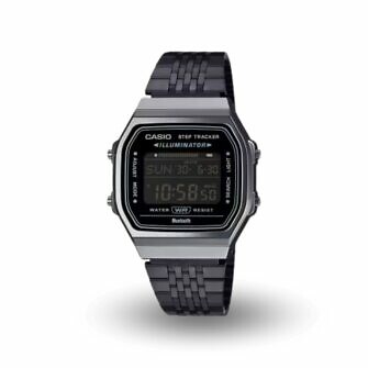 Reloj Casio Vintage Negro Bluetooth Retro cuenta pasos